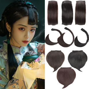 A generation of hair costume heart-shaped bangs bride Xiuhe size heart wig children's stage dance performance head curtain