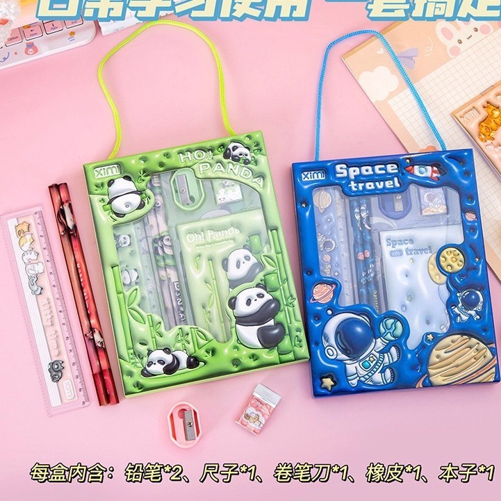 漫画文具セット かわいい幼稚園 小学生 ギフト 景品 + こどもの日 子供用 6本鉛筆セット|undefined
