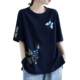 Clearance T-shirt Women's Short-sleeved Loose All-match Printed Top Round Neck Middle-aged Mother's T-shirt Top Ins Trendy