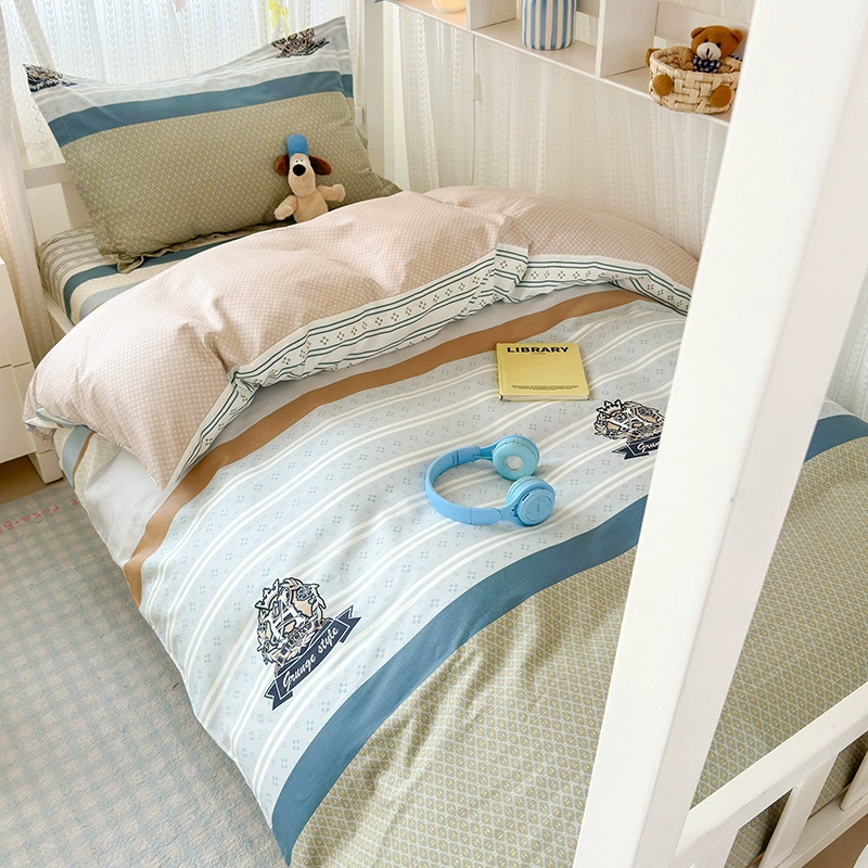 Cotton 3-Piece Bedding Set with Pillowcases — Breathable sheets in assorted cute prints