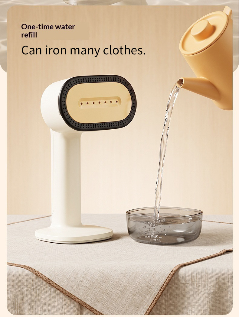Adhesive Hanging Garment Steamer, Two-Level Suction, Dry and Wet