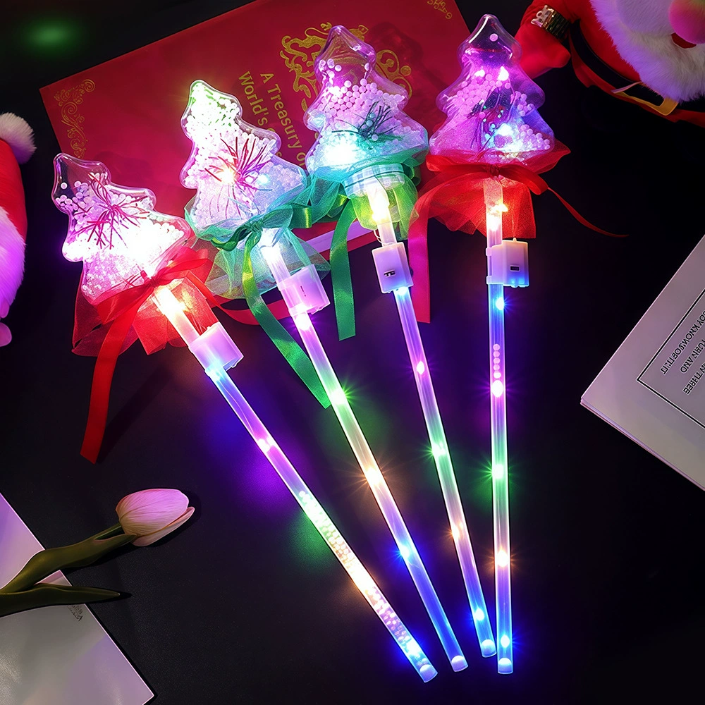 Christmas Tree Magic Wands Night Market Stalls Selling Gifts Children's Fairy Wands Luminous Toys