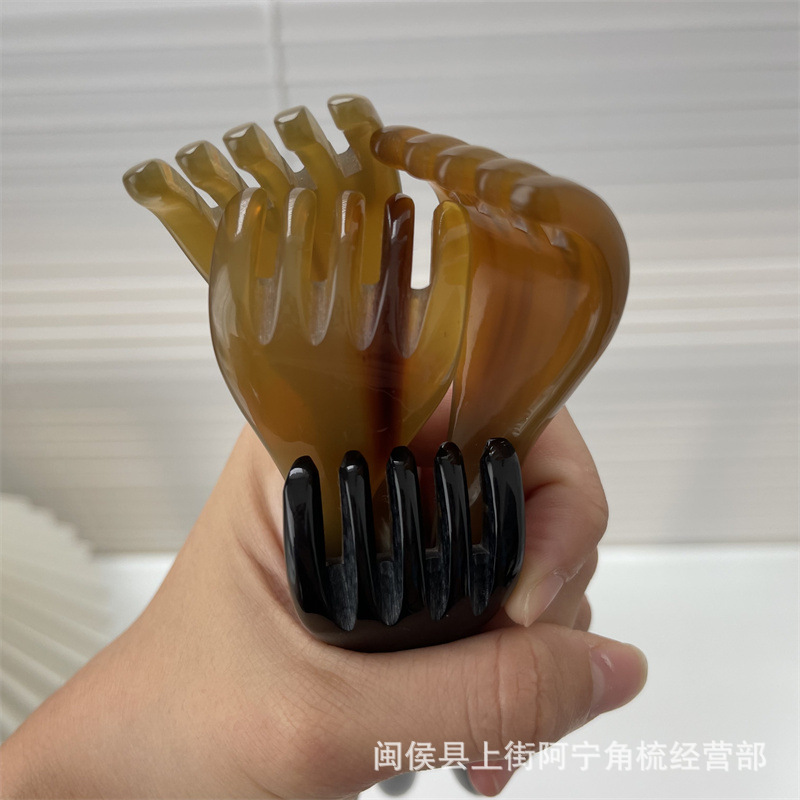 Horn Five-Claw Scalp Massage Comb Niu Jiao Shu Portable Meridian Gua Sha Relaxation Tool quality and texture