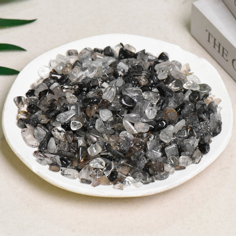 ブラックルチルクォーツ（7-9mm）100g