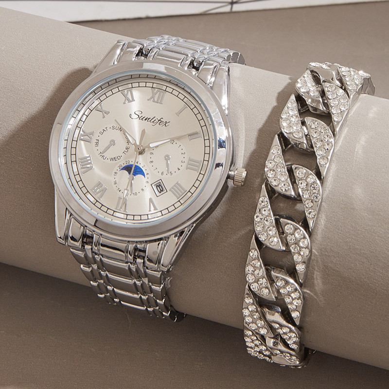 Reloj deportivo de moda reloj de los hombres pequeños de tres ojos calendario de seis pines reloj de cuarzo reloj de hombre impermeable reloj de los hombres