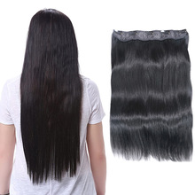 Straight Clip In Human Hair Extensions 真人卡子发自然色