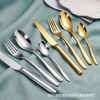 Golden set home use, high-end tableware stainless steel, European style