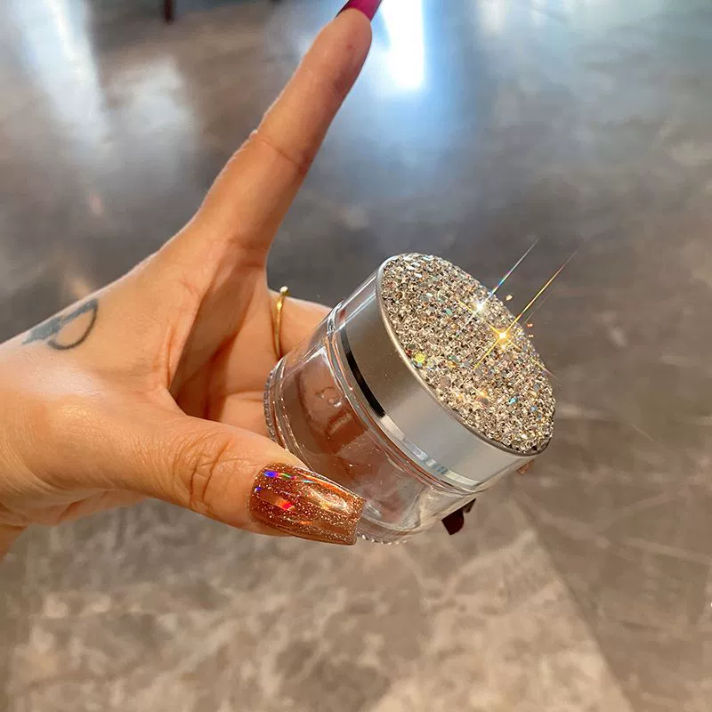 Алмазная легкая экстравагантная стеклянная бутылка крем для лица Бутылка для упаковки косметики Бутылка для упаковки эмульсии небольшой образец пустая бутылка