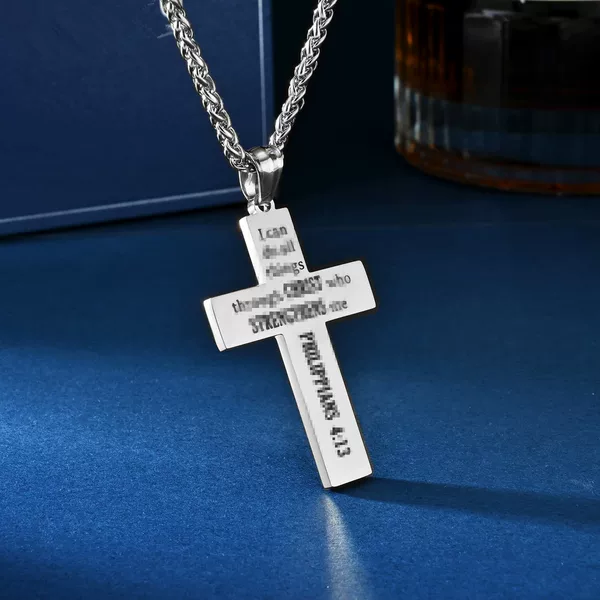 Amazon's Best-Selling American Flag Cross Necklace Pendant Men's Stainless Steel Necklace