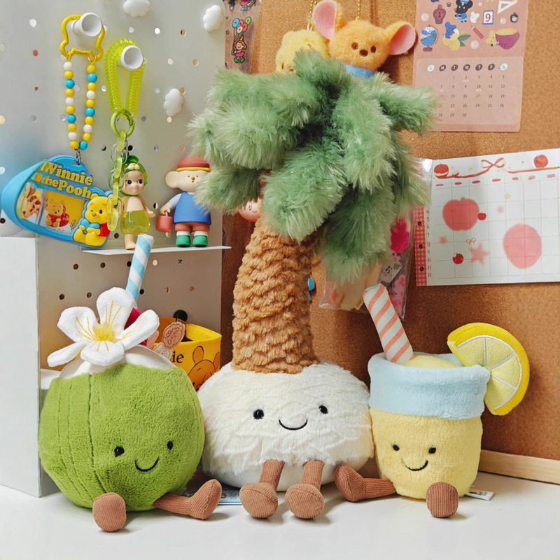 Jellycat New Coconut Lemon Doll Coconut Water Plush Toy Palm Tree Doll Girl Gift Jellycat New Coconut Lemon Doll Coconut Water Plush Toy Palm Tree Doll Girl Gift