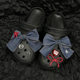 Hole Shoes Accessories DIY Shoe Buckle Shoe Flower Bow Denim Cross-border E-commerce New Vintage Decorative Shoes Accessories Women