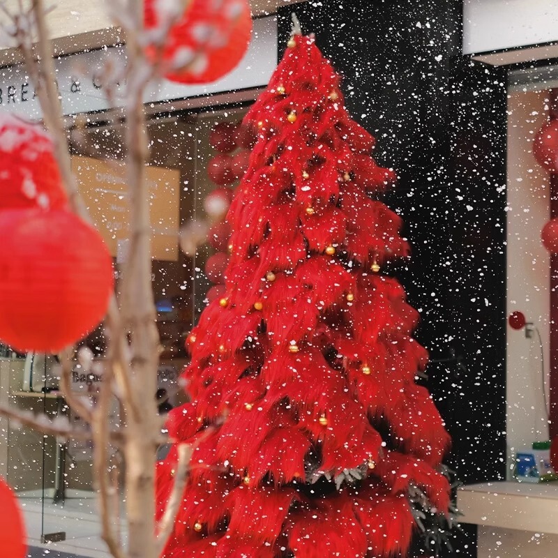 Handmade diy Creative Plush Mao New Year Tree Fortune Tree Online Celebratory Shopping Mall Scene Layout Window Photo Ornaments Handmade diy Creative Plush Mao New Year Tree Fortune Tree Online Celebratory Shopping Mall Scene Layout Window Photo Ornaments