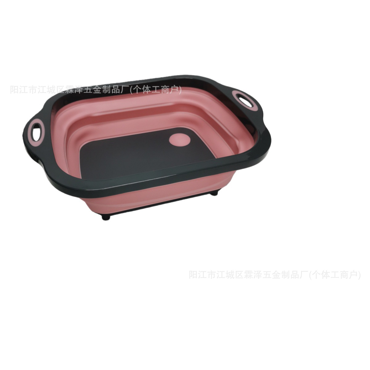 접이식 도마 물빠짐 바구니 - 핑크 그레이