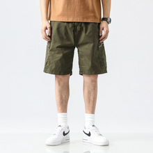 夏季潮流休闲短裤男士纯棉时尚五分中裤潮流宽松大码工装短裤男款