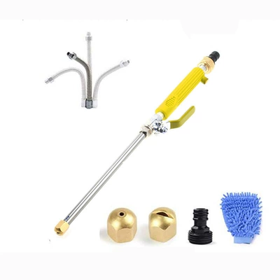 Car cleaning tools – gun car wash - suit-yellow-gun-nozzle-2-black-joint-glove-extension-tube