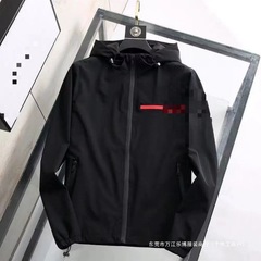欧货潮牌春季时尚潮流休闲夹克外套简约百搭连帽商务夹克外套上衣
