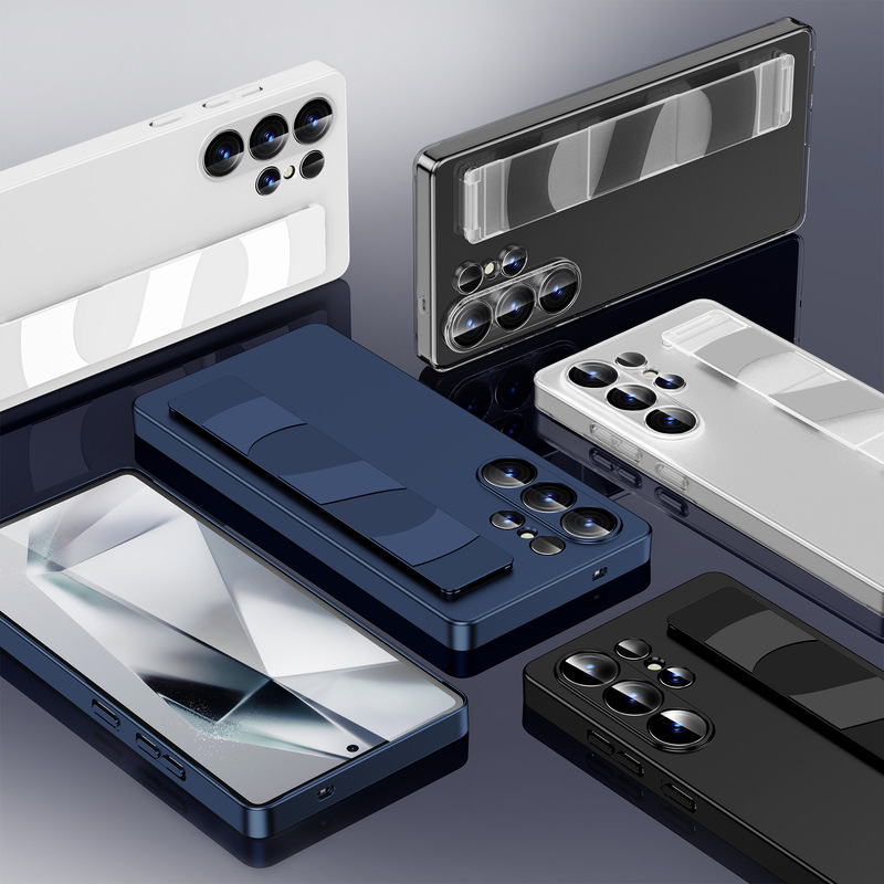 Cross-Border Applicable Samsung S26Ultra Matte Phone Case S25/S24 Silicone Wristband All-Inclusive Transparent Protective Case