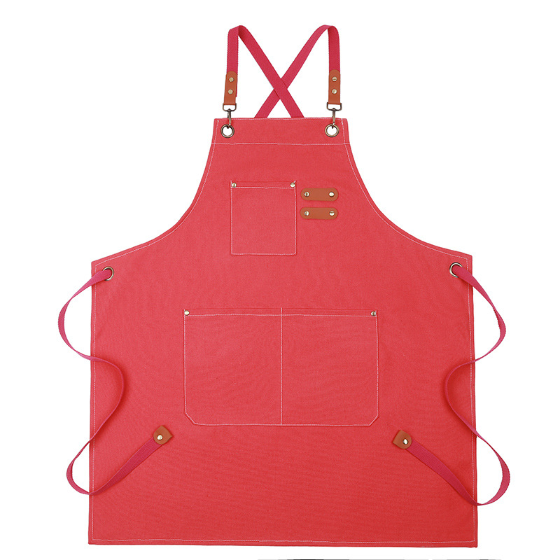 Nuevo delantal de lona impermeable a prueba de aceite cocina doméstica horticultura hornear ropa de trabajo de alto valor de cara delantal transfronterizo