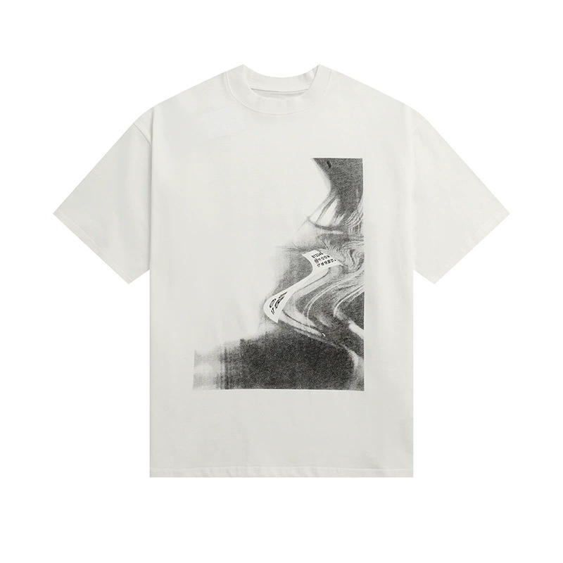 Maison Margiela 24SS коллекция MM6 цифровой узор круглый вырез мужской и женский модный бренд укороченный рукав футболка серия