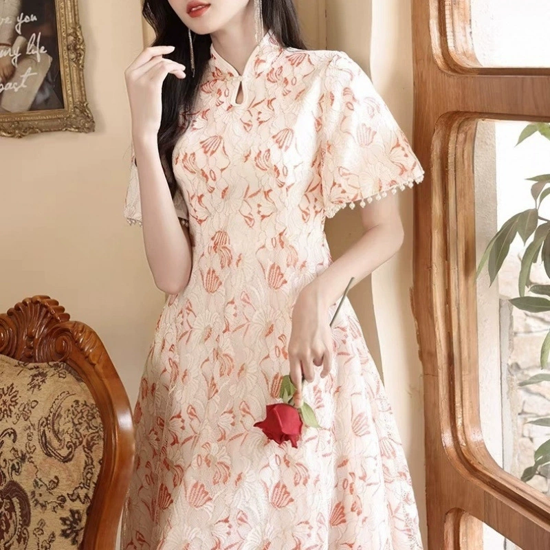 Платье Cheongsam Toast 2025, новый стиль для невест и беременных, обручальное платье больших размеров, подходит для повседневной носки.