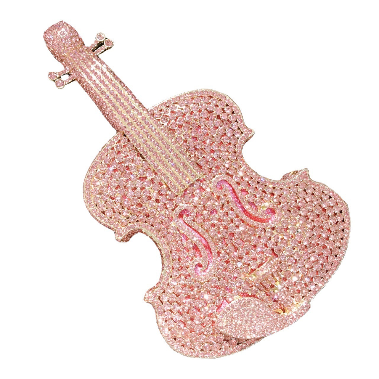 Nuevo violín con diamantes bolsa de banquete transfronteriza bolsa de diamantes bolsa de mano bolsa de embrague de violín