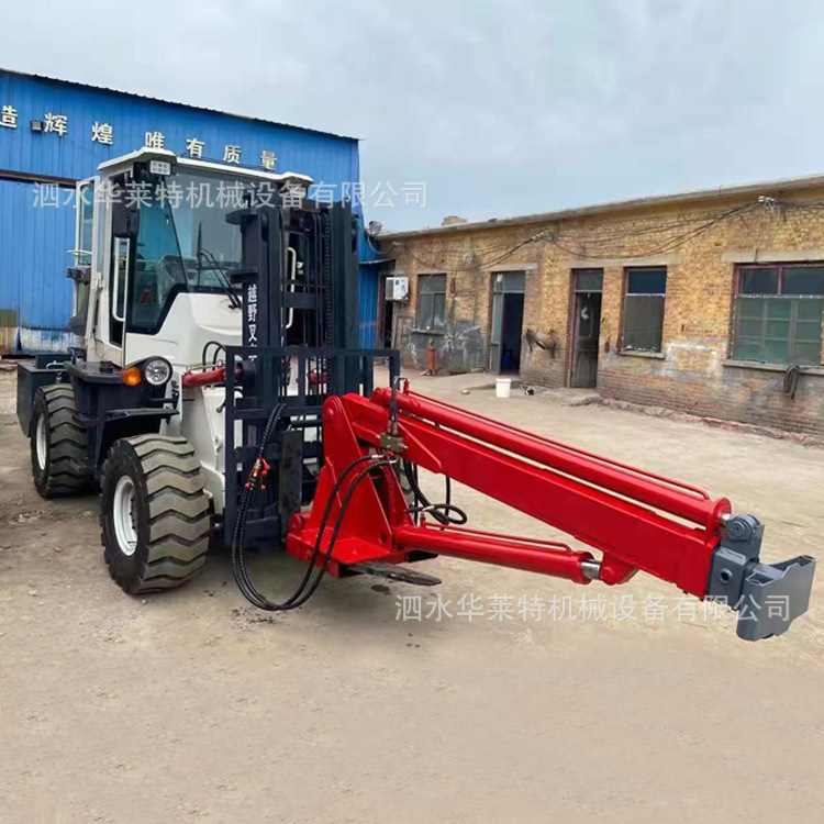 叉车折臂吊 前置龙门架安装伸缩起重吊臂 10.5米叉车液压运输吊臂