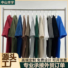 广告服圆领T个体工作服纯色t恤印logo