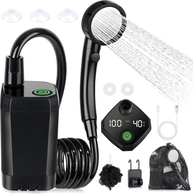 Outdoor Bathing Gadget: Simple and Portable Self-Priming Water Pump Shower for Dormitories, Rural Areas, and Home Use Outdoor Bathing Gadget: Simple and Portable Self-Priming Water Pump Shower for Dormitories, Rural Areas, and Home Use