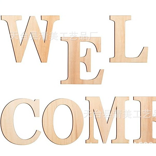 Juego de letras inglesas de madera welcome de 8 pulgadas 7 juegos de letras inglesas de 20,3 cm de altura