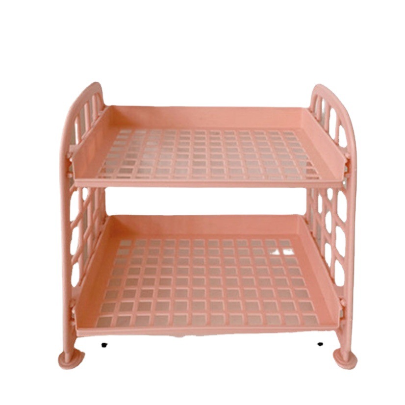 Rack de almacenamiento de escritorio de alto aspecto ins estilo multi-capa dormitorio almacenamiento libro estante ordenador Oficina almacenamiento rack al por mayor