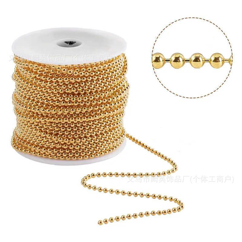 铁玻珠链圆珠链饰品链条 DIY项链手链电镀封油箱包吊牌链美甲饰品