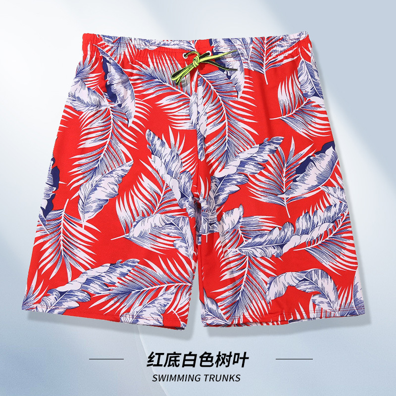 Bañadores de natación de talla grande para hombres adultos cómodos transpirables anti-vergüenza pantalones cortos de playa moda impresa bañador de aguas termales al por mayor
