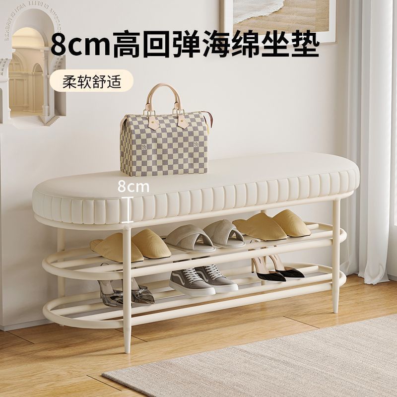 Cambio de zapatos en la puerta del taburete, bolso suave para el hogar, taburete para zapatos, gabinete de zapatos, taburete para sentarse en una puerta