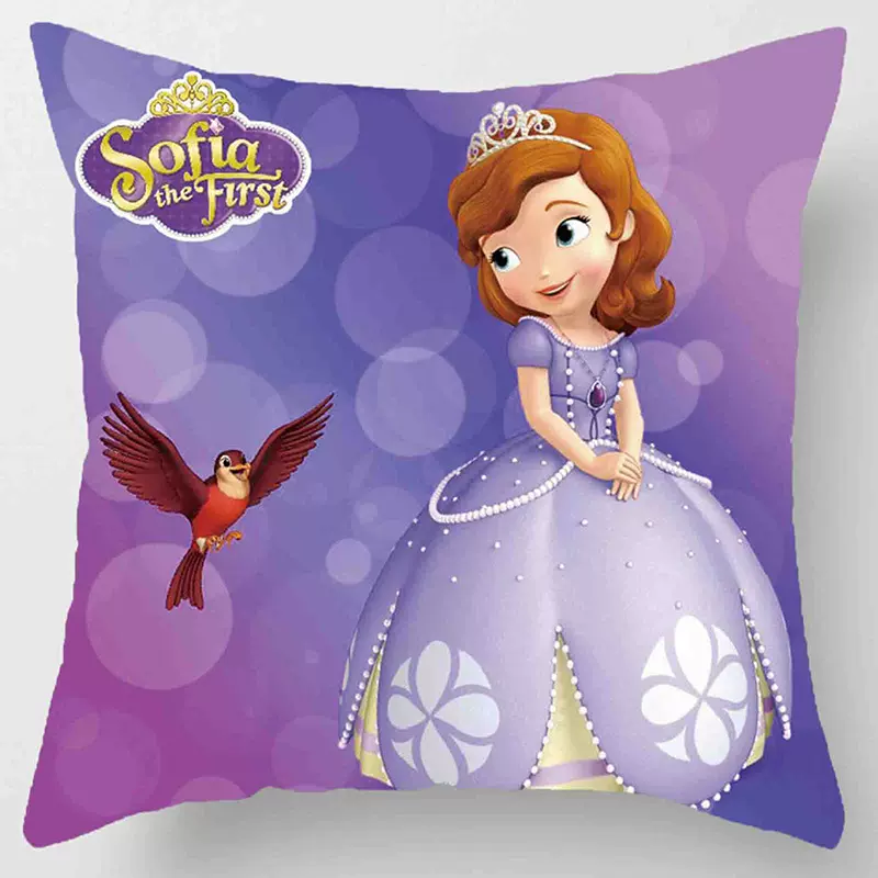 时尚卡通抱枕 冰雪公主抱枕 动漫风格抱枕套厂家供应
