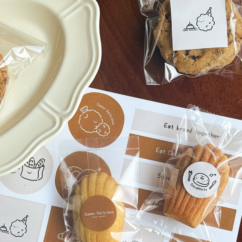 烘焙面包饼干不干胶贴纸烘焙糖果曲奇点心包装盒装饰封口贴袋子