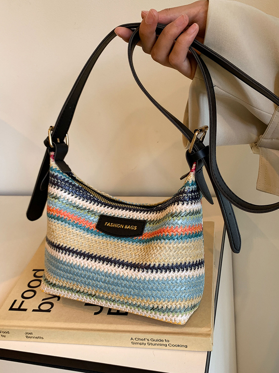 Summer woven underarm bag