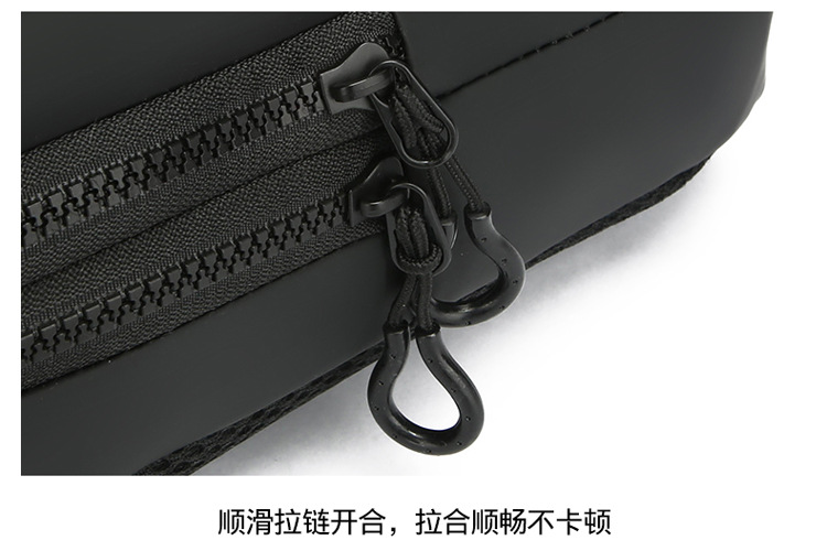 New cross-border men's chest bag, casual large-capacity single-shoulder crossbody bag, water-resistant trendy backpack with LOGO printing undefined