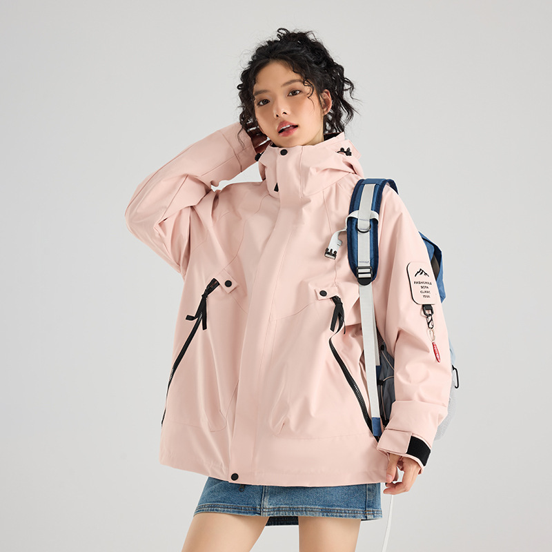 ジャケット スリーインワン 取り外し可能 メンズ ジャケット 防風 防水 ソフトシェル 登山ジャケット レディース カスタム ロゴ|undefined