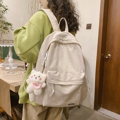 Minimalist Letter Print Dual Shoulder Bag for Women, Japanese Style Casual Student School Bag, Large Capacity College Style Backpack for High School and Middle School Students