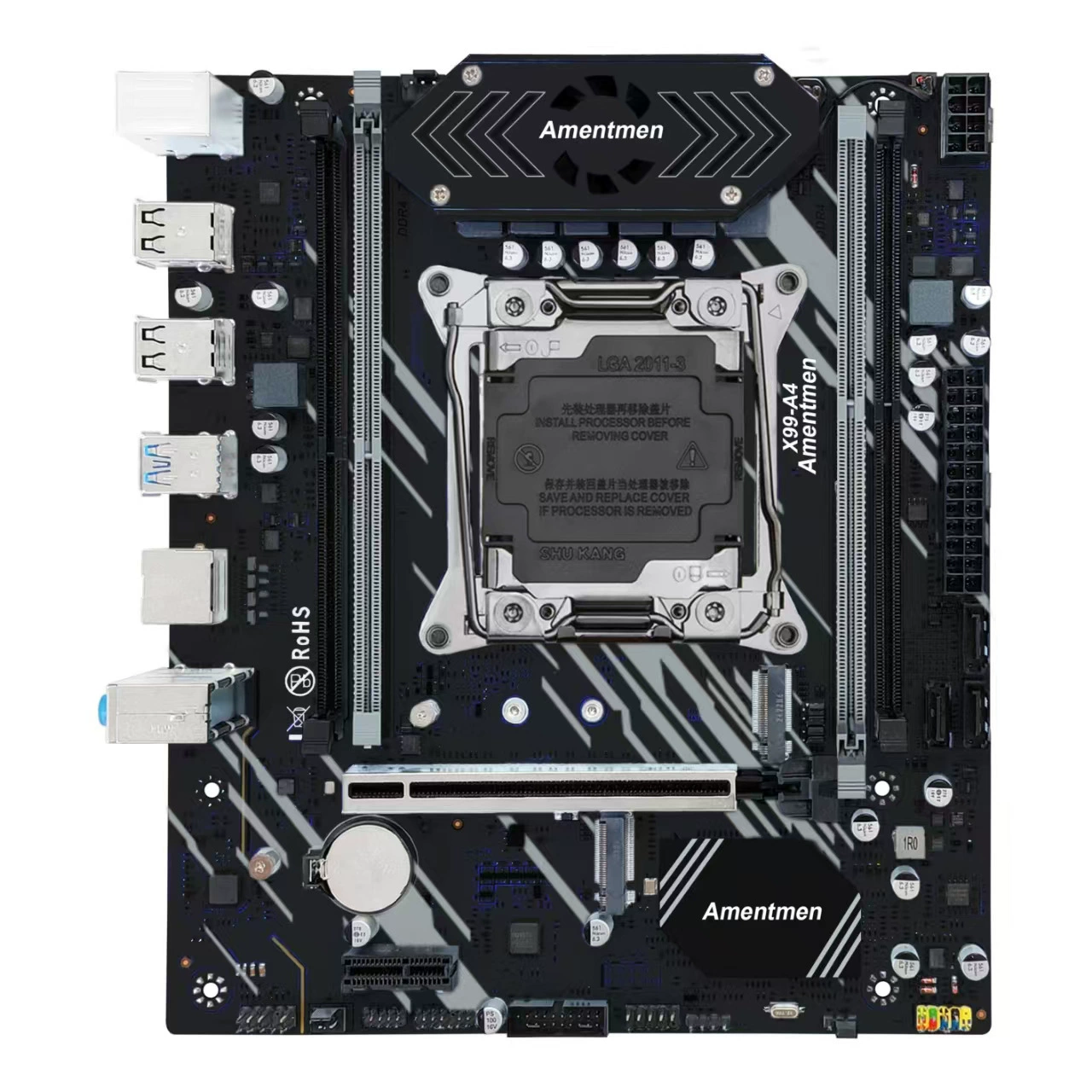 Материнская плата Amentmen x99 A4 Black оригинальный чип DDR4 материнская плата LGA2011-3 двухканальная
