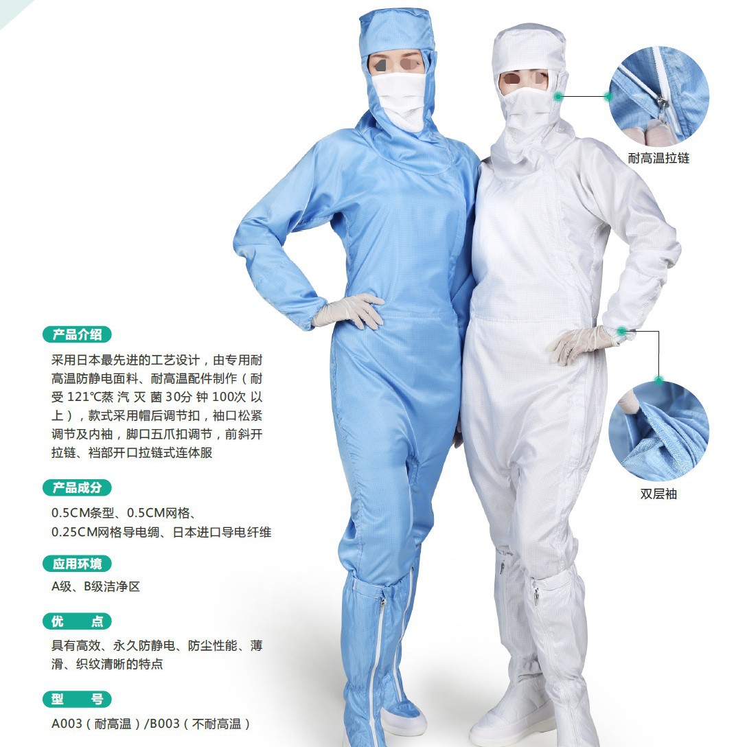防静电无尘服洁净服ESD防护服3连体