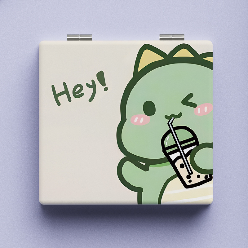 Lindo espejo pequeño Sanrio Kulomi espejo de maquillaje portátil de alto valor espejo de maquillaje portátil dormitorio de estudiantes espejo de maquillaje plegable