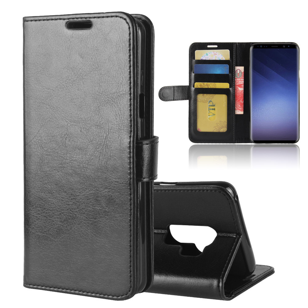 适用于三星Galaxy S9 PLUS手机皮套 手机壳 疯马纹钱包插卡保护套