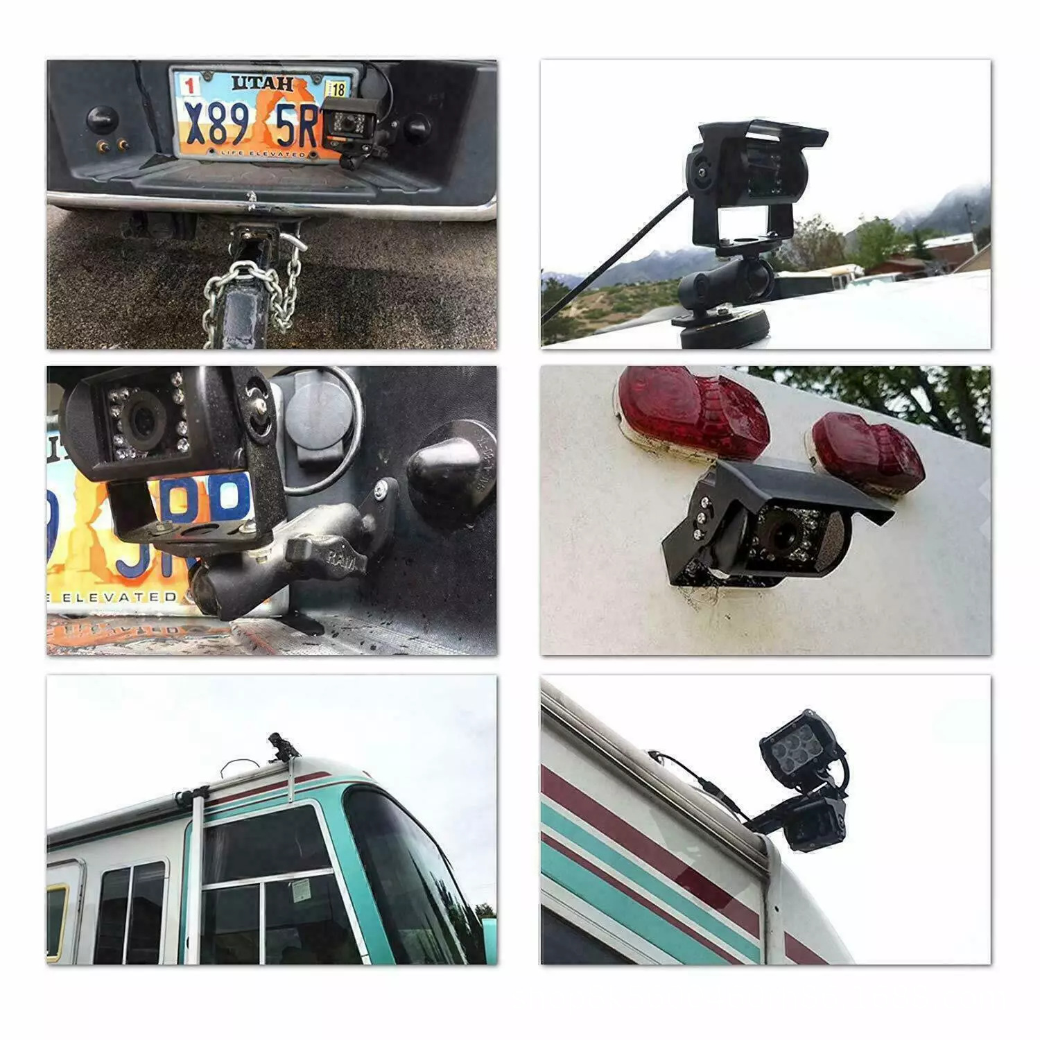 7-inch HD car monitor harvester two-way monitoring truck two-way video input reversing image