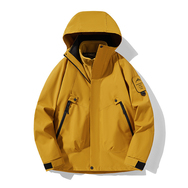 新款冲锋衣女三合一防风防水户外登山服男可拆卸外套团购定制logo|undefined