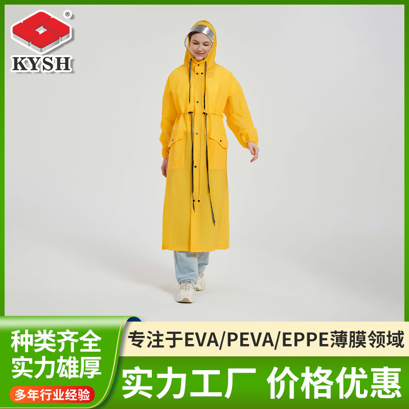 Long Full-Body Eva Protective Raincoat, Windproof, Waterproof, Soft and Wear-Resistant, Suitable for Men and Women for Commuting and Traveling