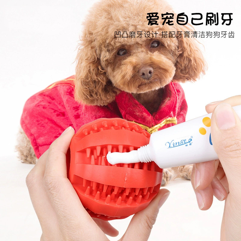 Juguete para mascotas juguete para perros Bola de sandía limpieza resistente a los dientes Bola de fuga masticar juguete mordedura de perro Bola de molienda