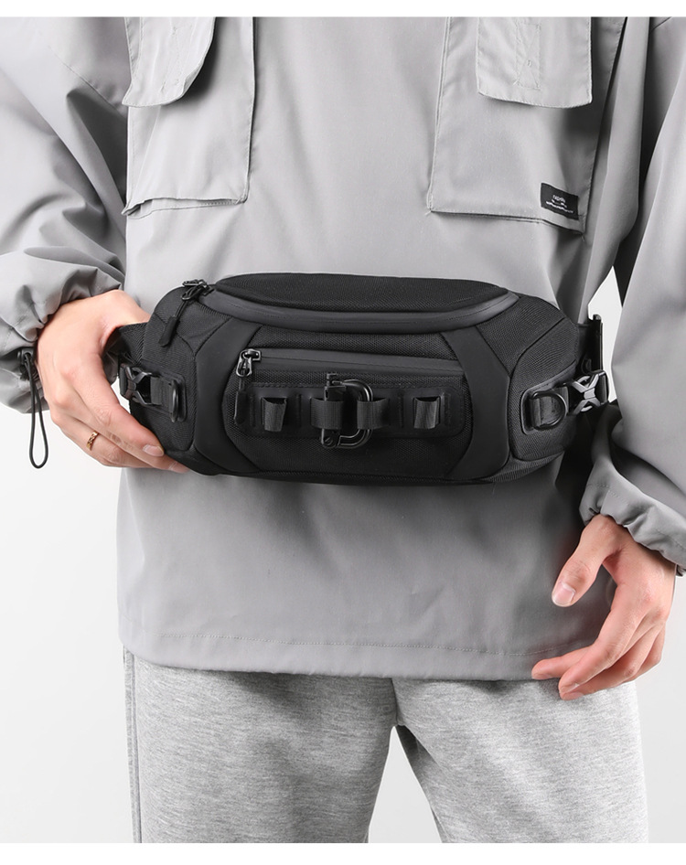 Wepower's new ballistic nylon crossbody bag, outdoor functional windbreaker bag, simple men's waist bag and small crossbody bag undefined