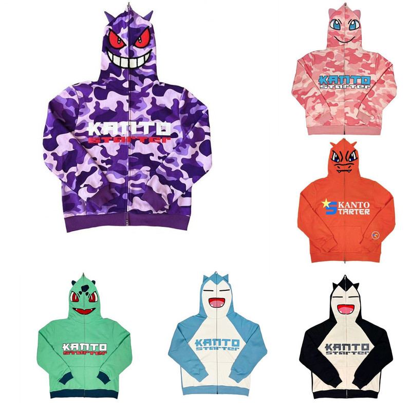 Foreign trade hot kanto starter Pokémon series embroidery pattern hoodie 3D printing