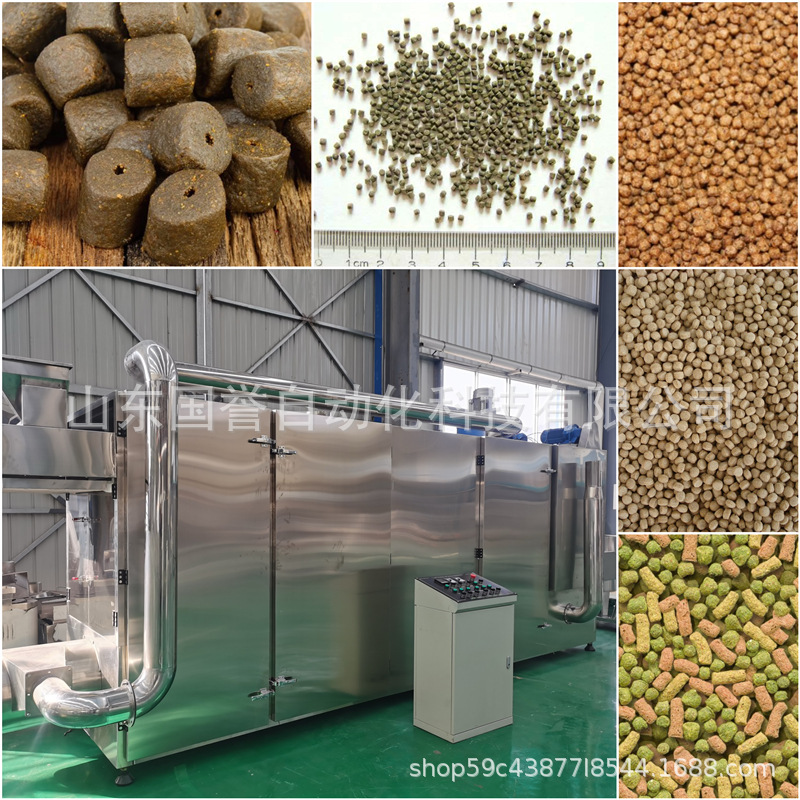 大型宠物饲料膨化生产线 鱼虾蟹饲料颗粒膨化机 猫粮狗粮膨化机